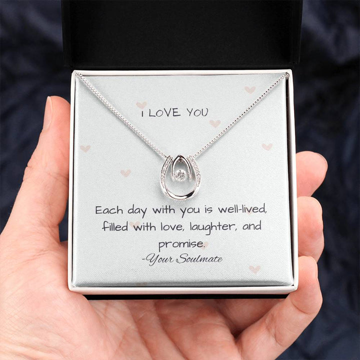 I LOVE YOU | Each day with you is well-lived filled with love, laughter, and promise - Lucky In Love Necklace