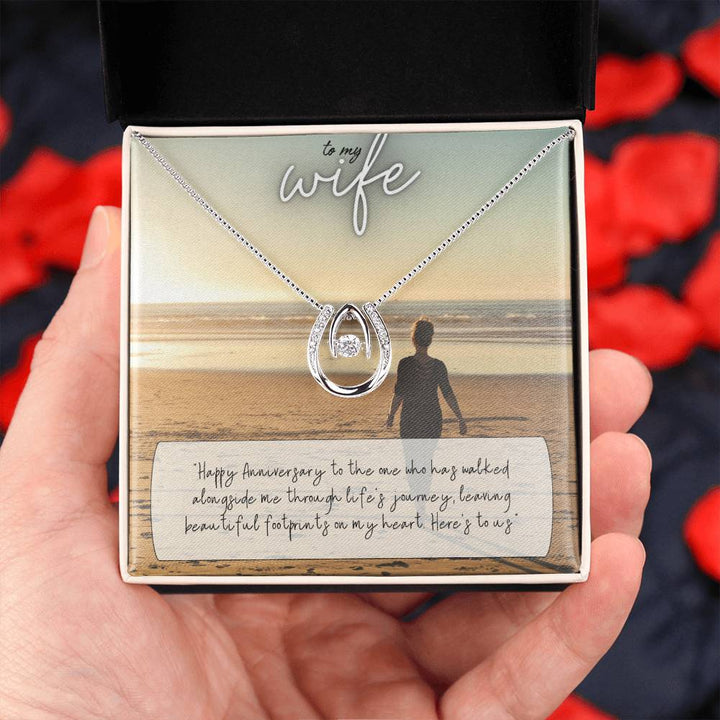 To My Wife | Happy Anniversary to the one who has walked alongside me through life's journey -Lucky in Love Necklace