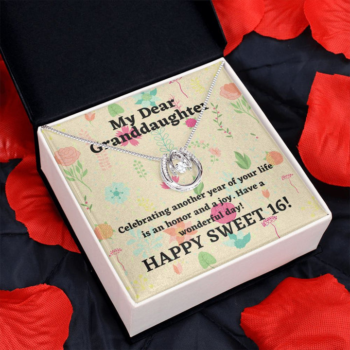 My Dear Granddaughter | Celebrating another year of your life is an honor and a joy. Happy Sweet 16! - Lucky in Love Necklace