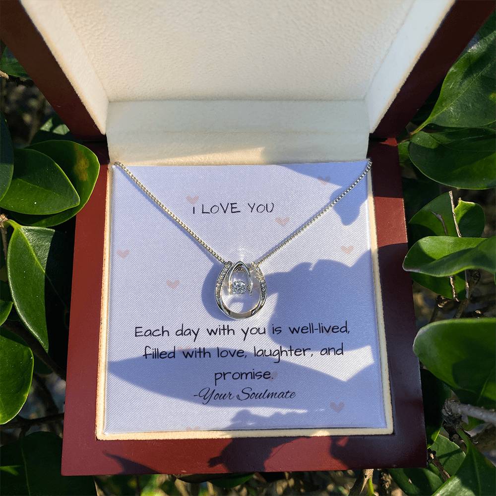 I LOVE YOU | Each day with you is well-lived filled with love, laughter, and promise - Lucky In Love Necklace