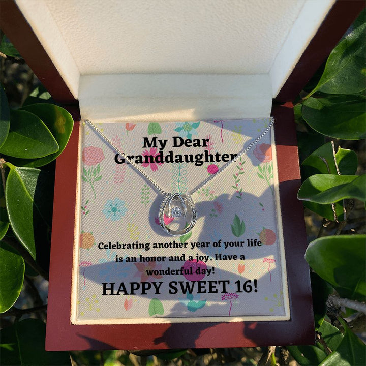 My Dear Granddaughter | Celebrating another year of your life is an honor and a joy. Happy Sweet 16! - Lucky in Love Necklace