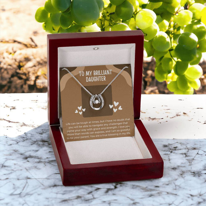 To My Brilliant Daughter | I love you more than words can express, and I am so grateful to be your parent - Lucky in Love Necklace