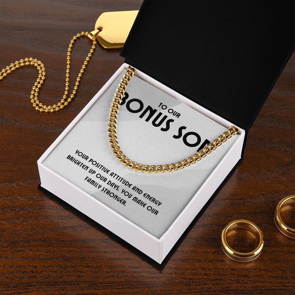 To Our Bonus Son | You make our Family stronger - Cuban Link Chain