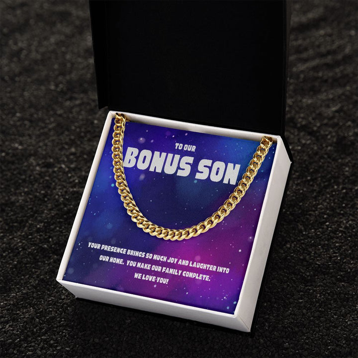 To Our Bonus Son | You make Our Family Complete - Cuban Link Chain