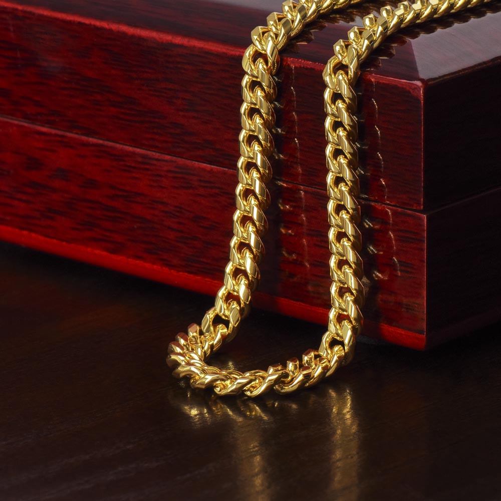 To Our Bonus Son | We are proud of the person you are - Cuban Link Chain