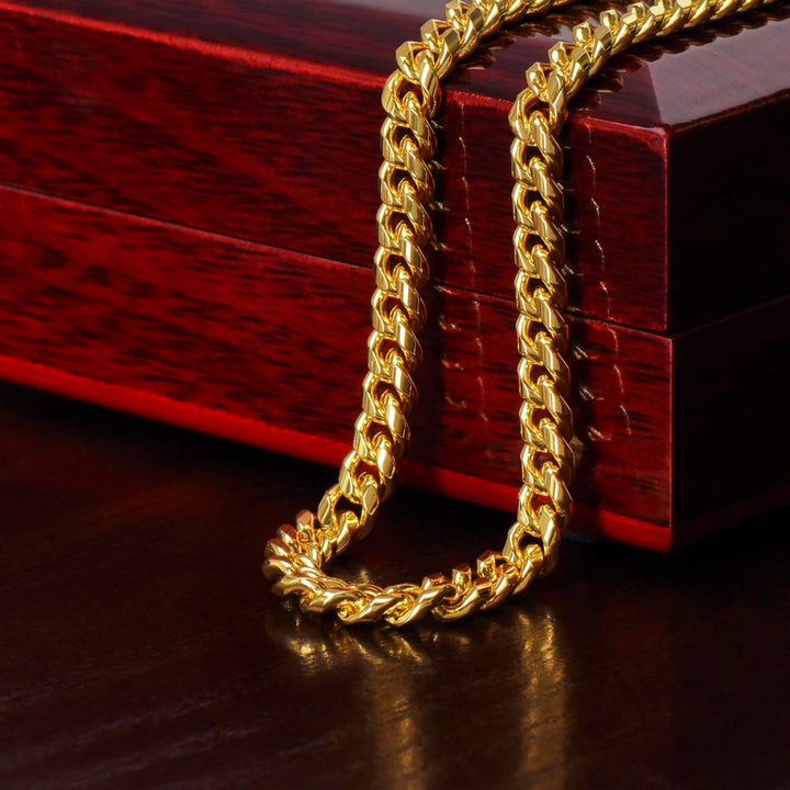 To Our Bonus Son | We are proud of the person you are - Cuban Link Chain