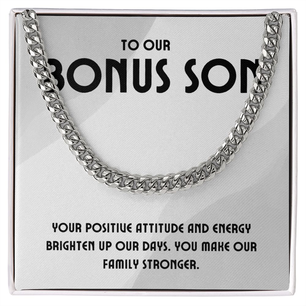 To Our Bonus Son | You make our Family stronger - Cuban Link Chain