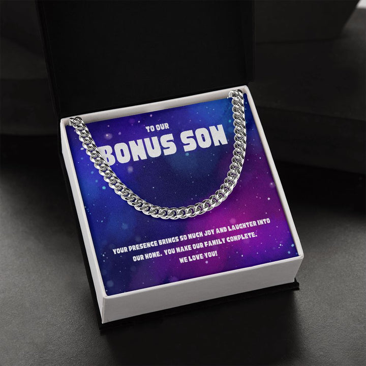 To Our Bonus Son | You make Our Family Complete - Cuban Link Chain