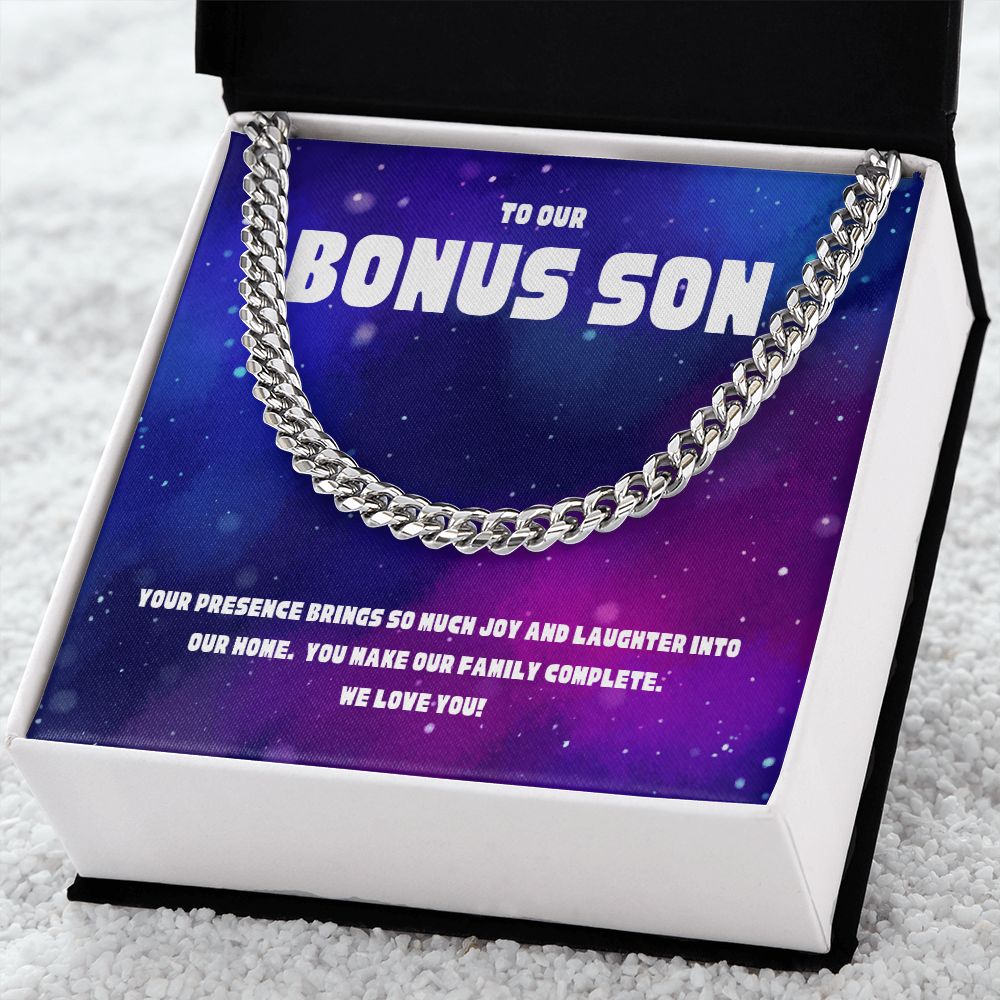 To Our Bonus Son | You make Our Family Complete - Cuban Link Chain