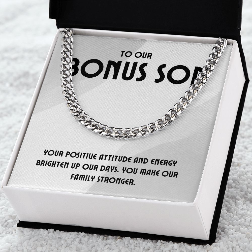 To Our Bonus Son | You make our Family stronger - Cuban Link Chain