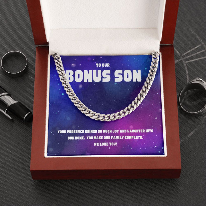 To Our Bonus Son | You make Our Family Complete - Cuban Link Chain