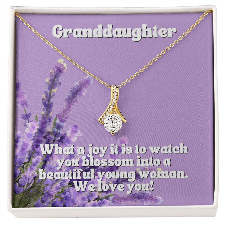 Granddaughter | What a joy it is to watch you blossom into a beautiful young woman. We Love You - Alluring Beauty Necklace