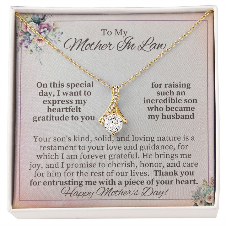 To My Mother-in-Law | Thank you for entrusting me with a piece of your Heart - Alluring Beauty Necklace