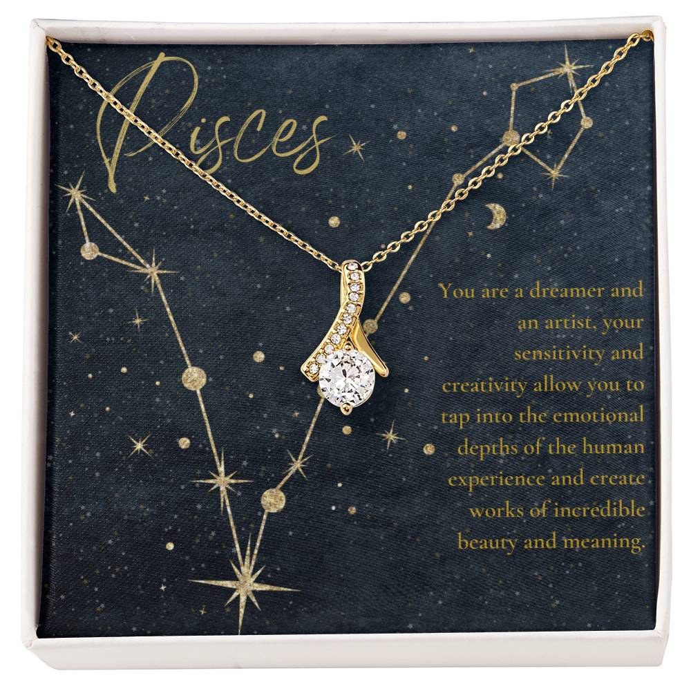 Pisces | You are a dreamer and an artist, your sensitivity and creativity allow you to tap into the emotional depths of the human experience and create works of incredible beauty and meaning. - Alluring Beauty Necklace