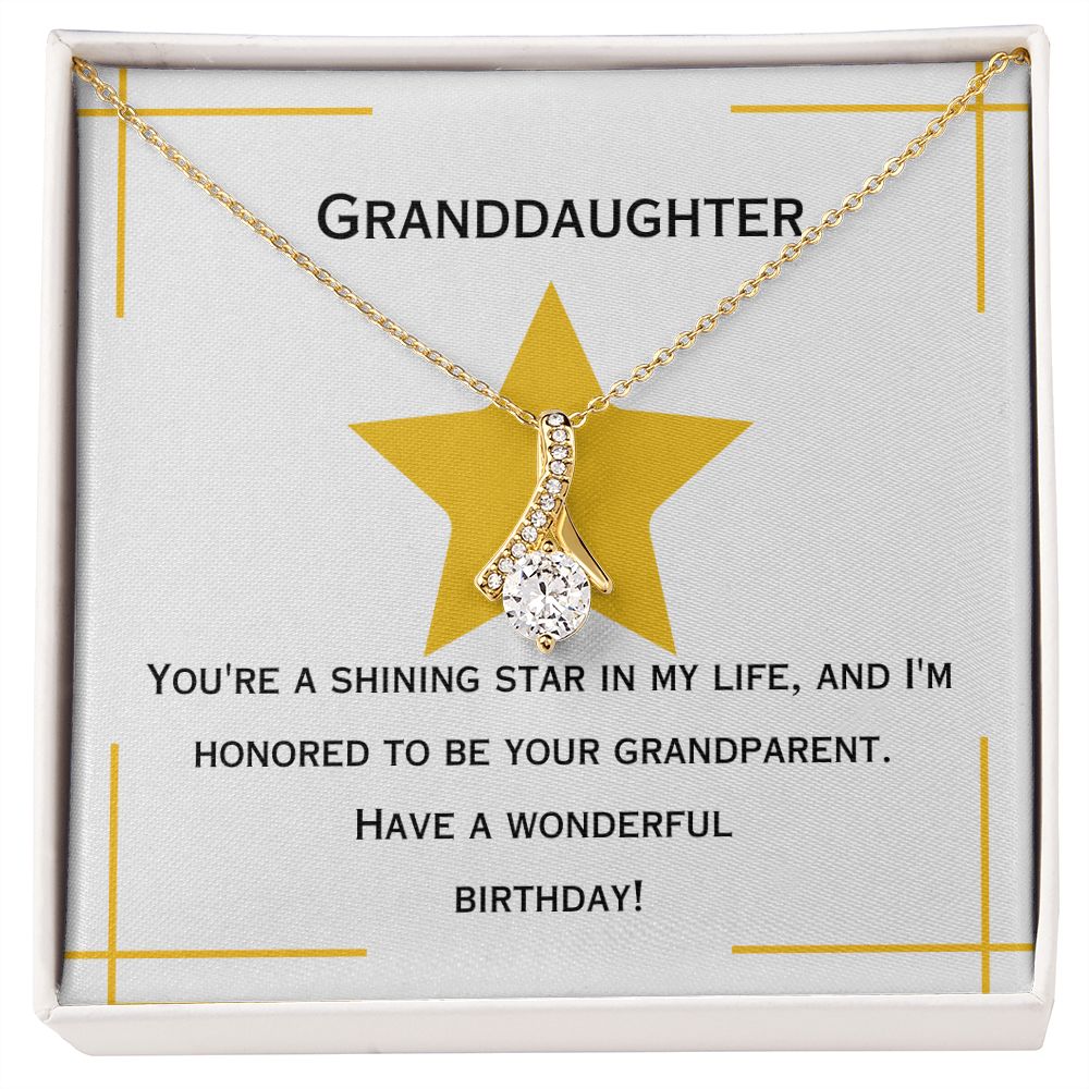 Granddaughter | You're a shining star in my life, and I'm honored to be your grandparent. Have a wonderful birthday! - Alluring Beauty Necklace