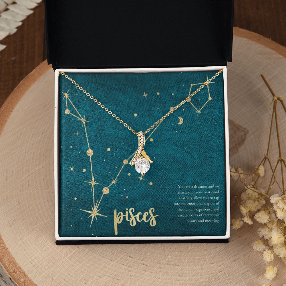 Pisces | You are a dreamer and an artist, your sensitivity and creativity allow you to tap into the emotional depths of the human experience and create works of incredible beauty and meaning. - Alluring Beauty Necklace