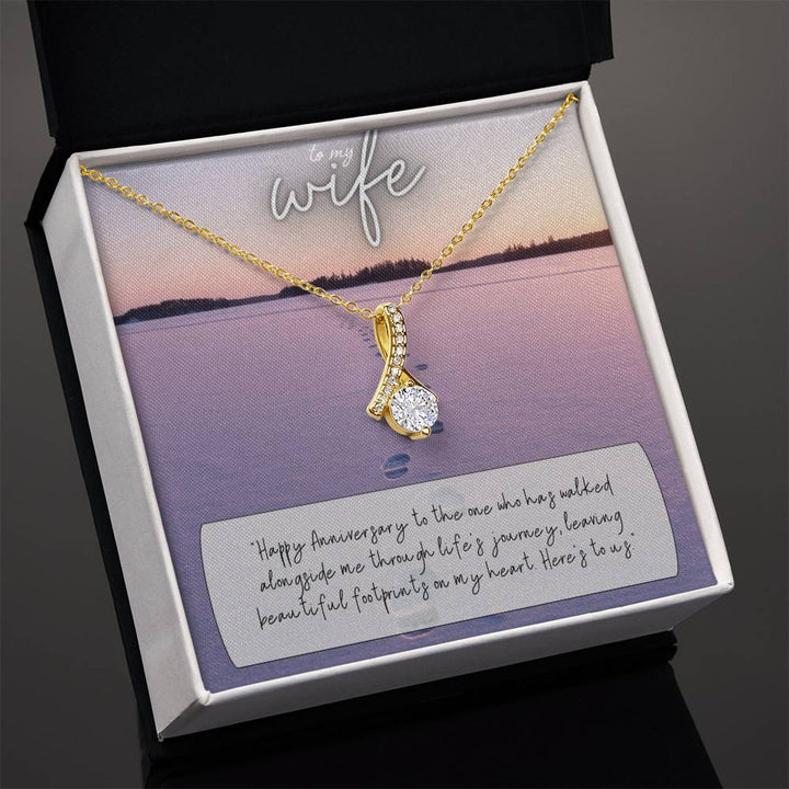 To My Wife | Happy Anniversary to the one who has walked alongside me through life's journey - Alluring Beauty Necklace