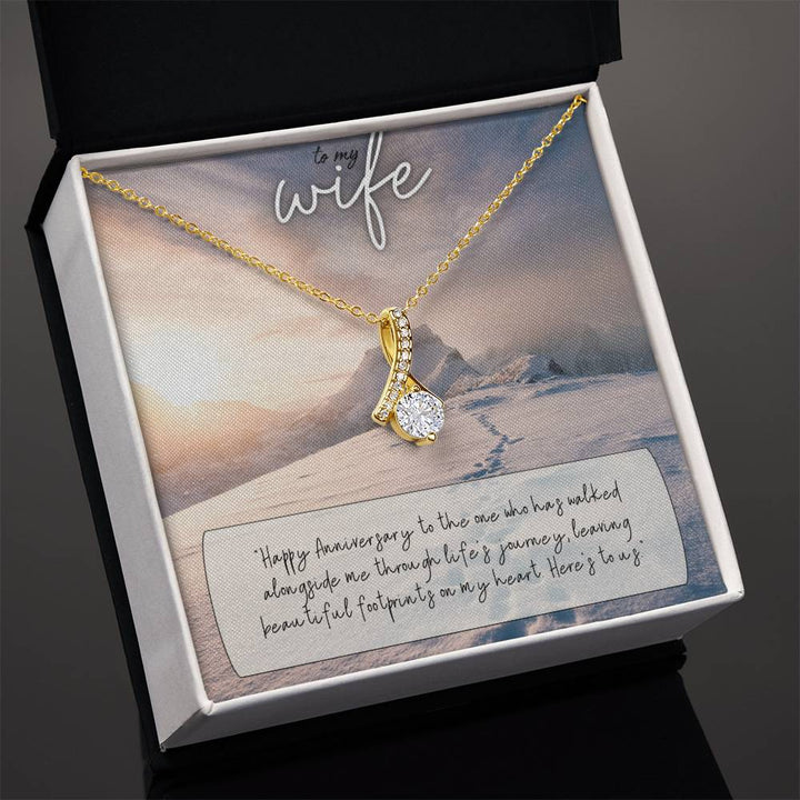 To My Wife | Happy Anniversary to the one who has walked alongside me through life's journey - Alluring Beauty Necklace