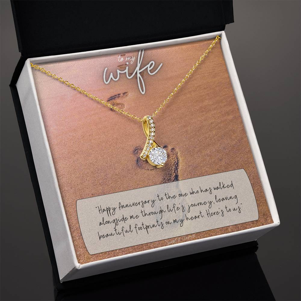 To My Wife | Happy Anniversary to the one who has walked alongside me through life's journey - Alluring Beauty Necklace