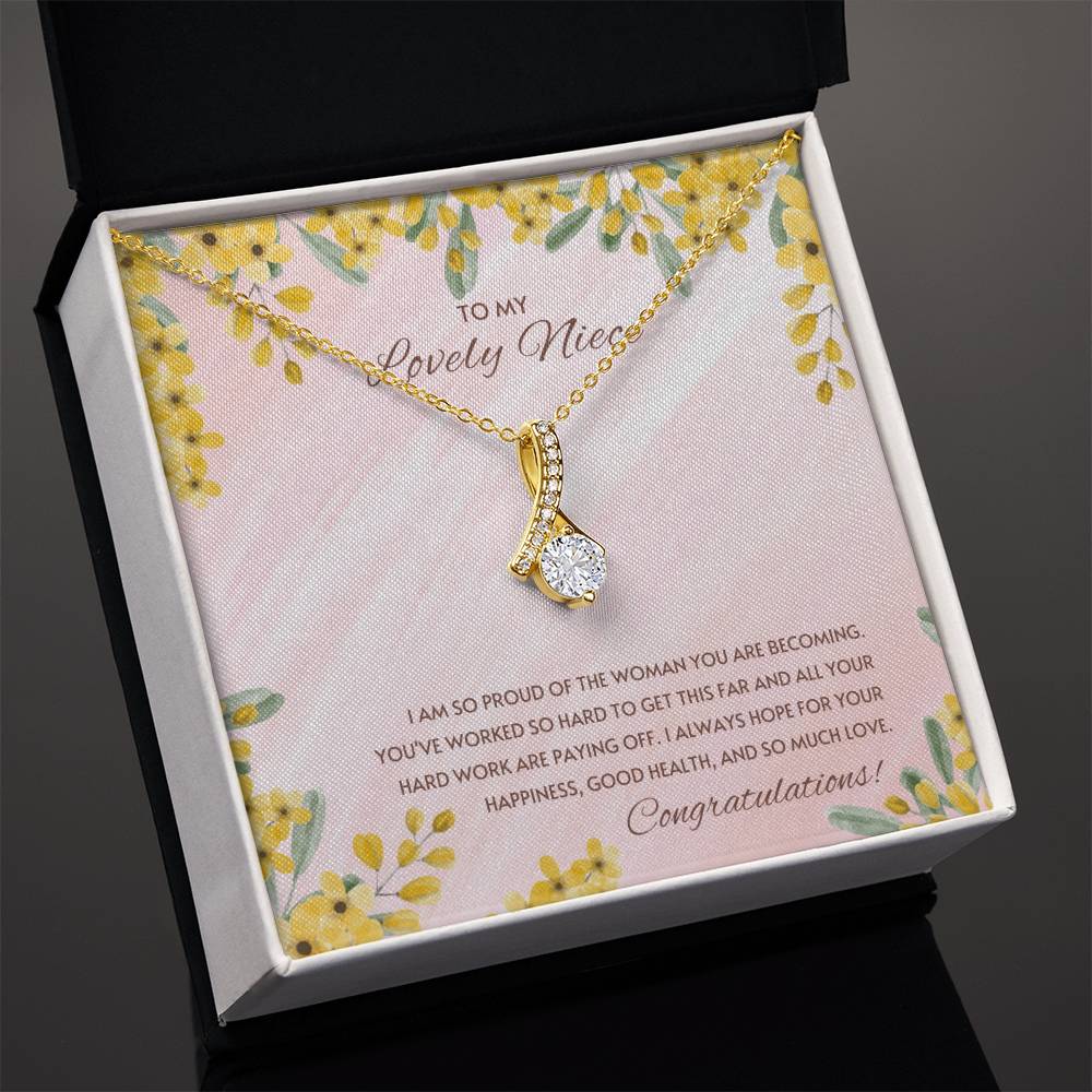 To My Lovely Niece | You've worked hard to get this far and all your hard work are paying off - Alluring Beauty Necklace