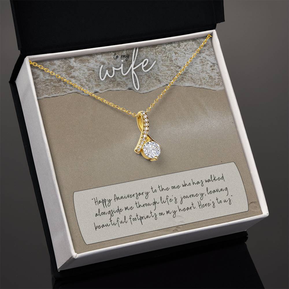 To My Wife | Happy Anniversary to the one who has walked alongside me through life's journey - Alluring Beauty Necklace