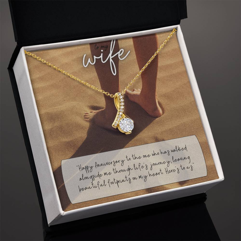 To My Wife | Happy Anniversary to the one who has walked alongside me through life's journey - Alluring Beauty Necklace