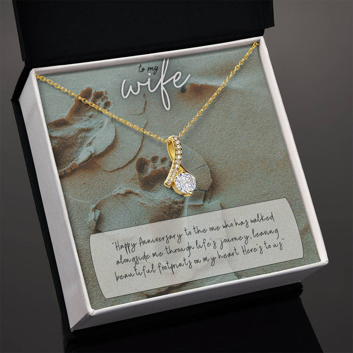 To My Wife | Happy Anniversary to the one who has walked alongside me through life's journey - Alluring Beauty Necklace