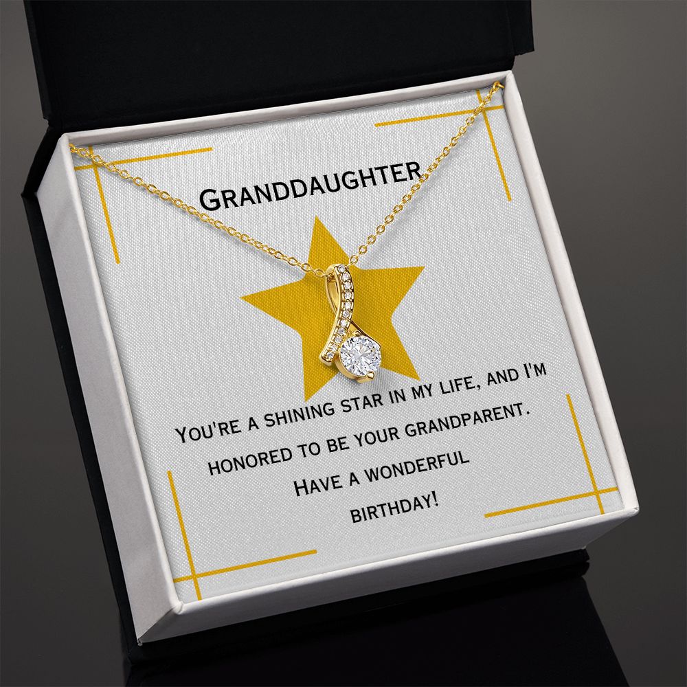 Granddaughter | You're a shining star in my life, and I'm honored to be your grandparent. Have a wonderful birthday! - Alluring Beauty Necklace