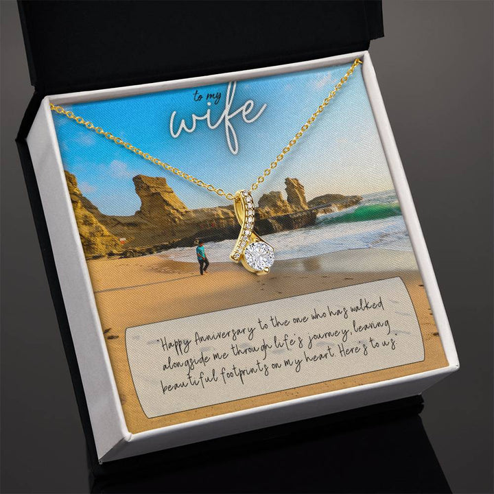 To My Wife | Happy Anniversary to the one who has walked alongside me through life's journey - Alluring Beauty Necklace