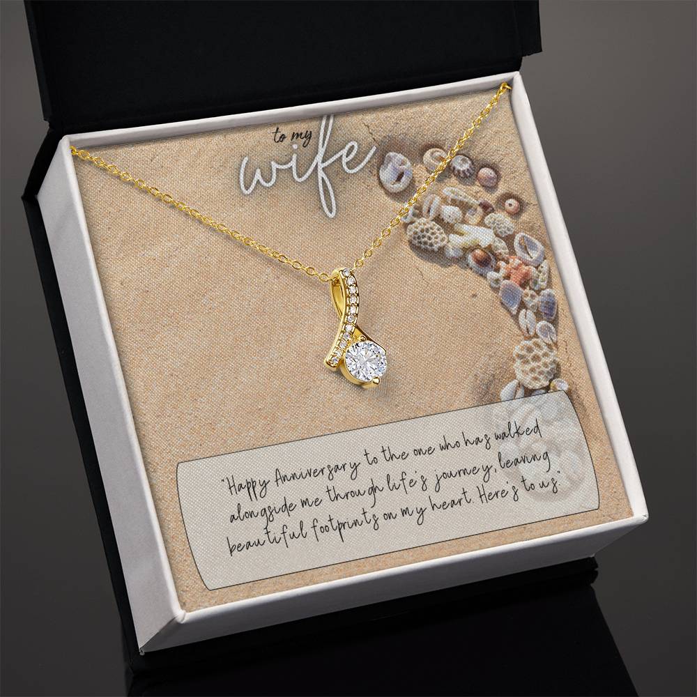 To My Wife | Happy Anniversary to the one who has walked alongside me through life's journey - Alluring Beauty Necklace