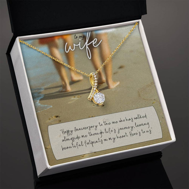 To My Wife | Happy Anniversary to the one who has walked alongside me through life's journey - Alluring Beauty Necklace