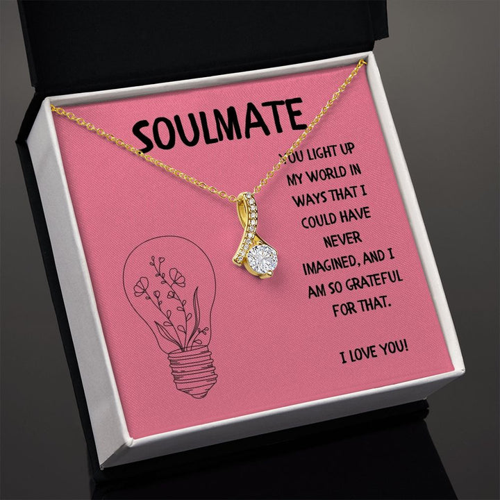 Soulmate | You light up my world in ways that I could have never imagined - Alluring Beauty Necklace