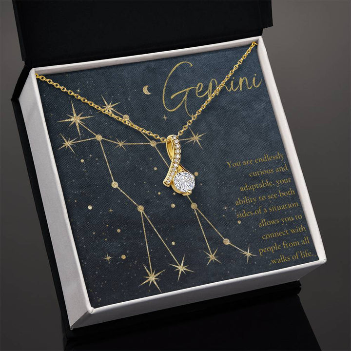 Gemini | You are endlessly curious and adaptable, your ability to see both sides of a situation allows you to connect with people from all walks of life. - Alluring Beauty Necklace