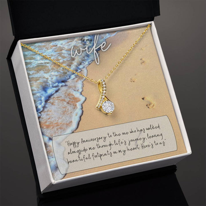 To My Wife | Happy Anniversary to the one who has walked alongside me through life's journey - Alluring Beauty Necklace