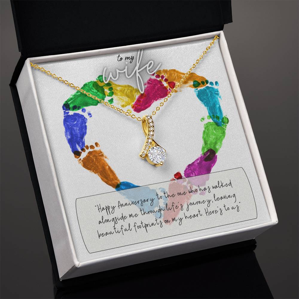 To My Wife | Happy Anniversary to the one who has walked alongside me through life's journey - Alluring Beauty Necklace