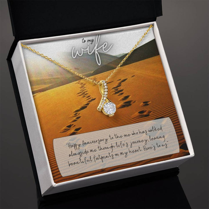 To My Wife | Happy Anniversary to the one who has walked alongside me through life's journey - Alluring Beauty Necklace