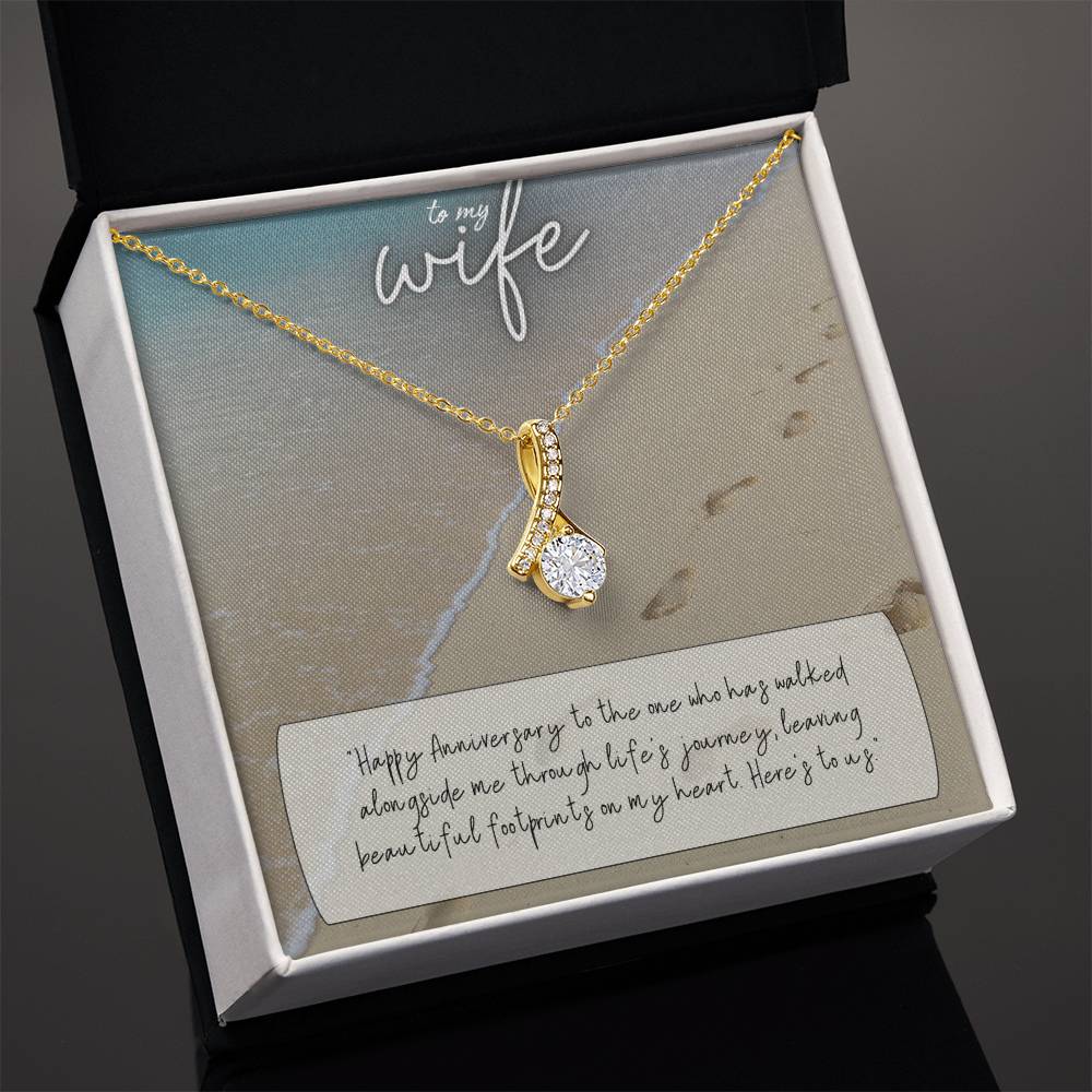 To My Wife | Happy Anniversary to the one who has walked alongside me through life's journey - Alluring Beauty Necklace