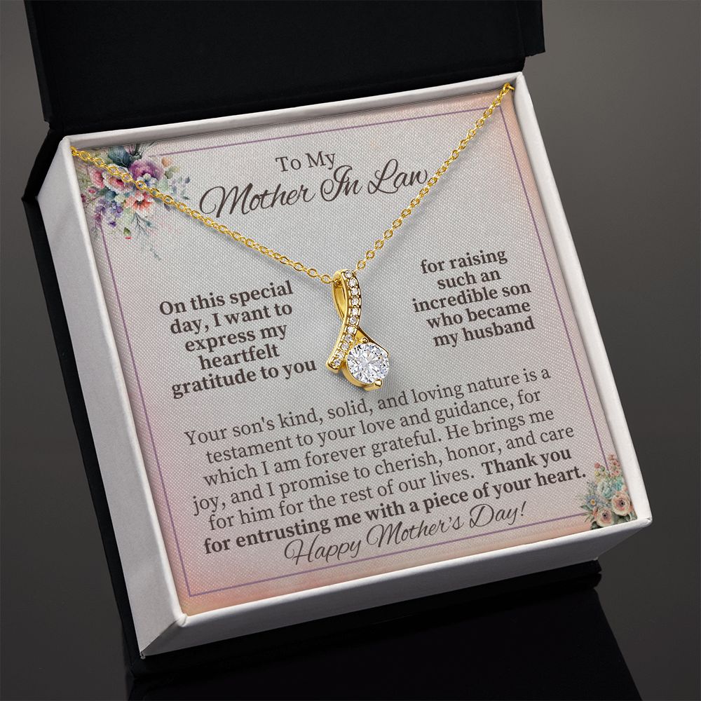 To My Mother-in-Law | Thank you for entrusting me with a piece of your Heart - Alluring Beauty Necklace