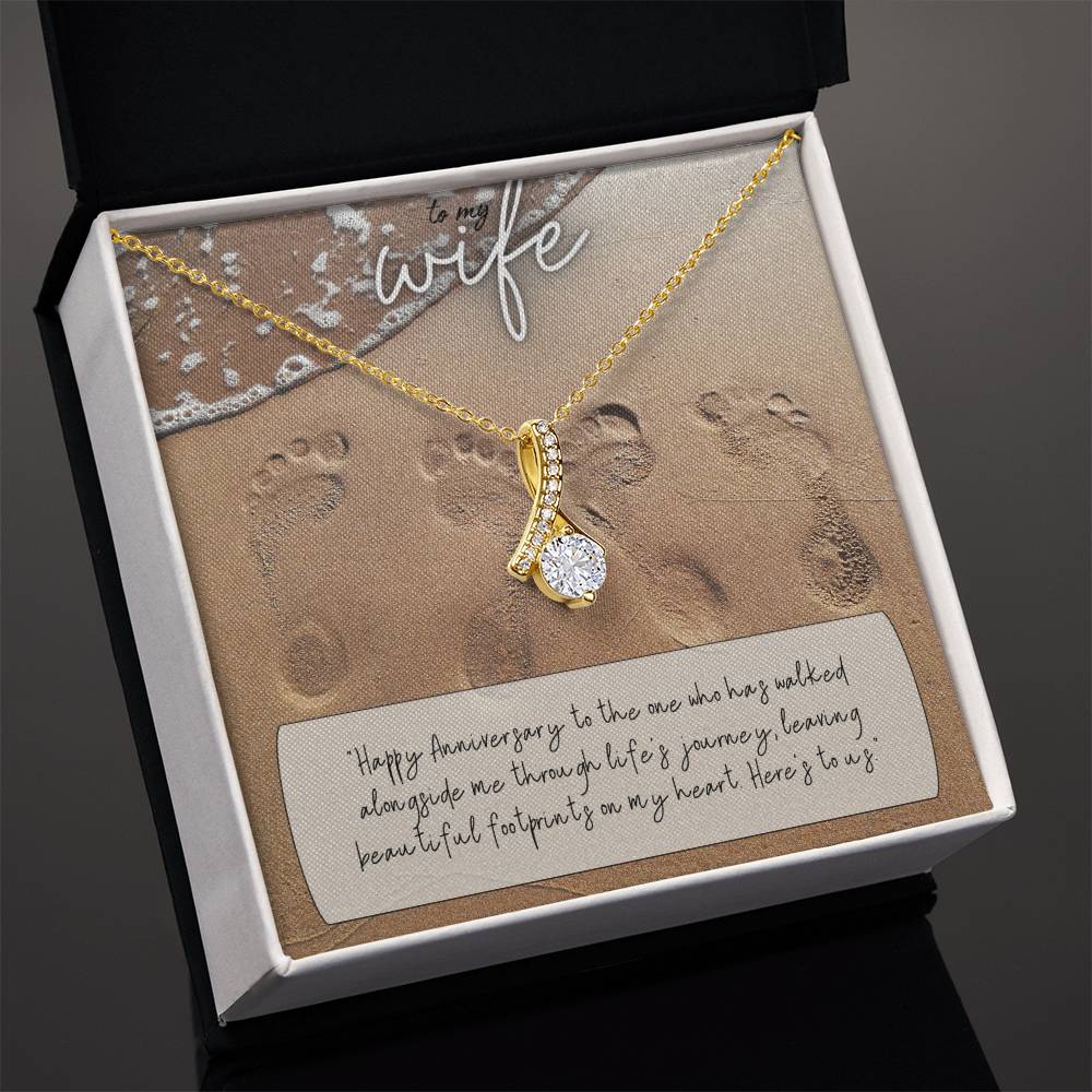 To My Wife | Happy Anniversary to the one who has walked alongside me through life's journey - Alluring Beauty Necklace