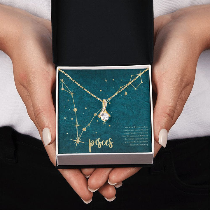 Pisces | You are a dreamer and an artist, your sensitivity and creativity allow you to tap into the emotional depths of the human experience and create works of incredible beauty and meaning. - Alluring Beauty Necklace