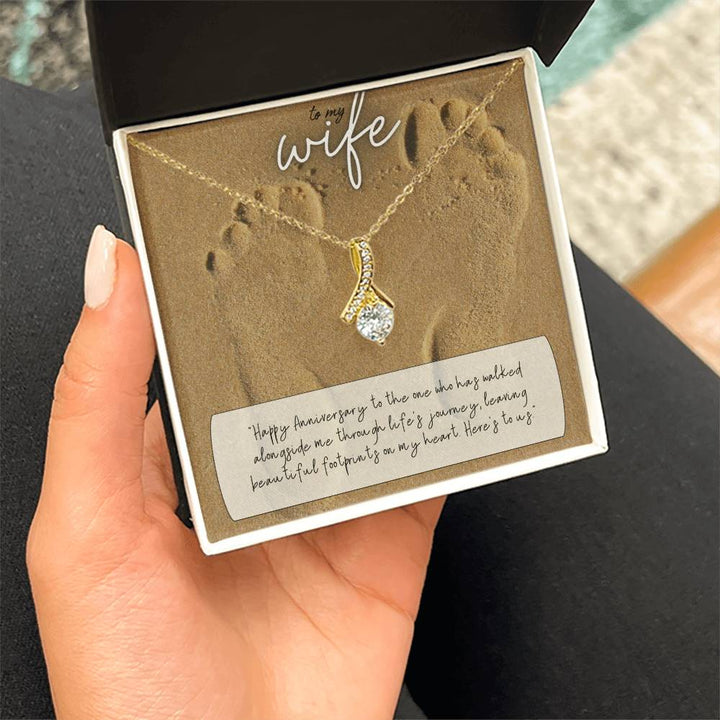 To My Wife | Happy Anniversary to the one who has walked alongside me through life's journey - Alluring Beauty Necklace