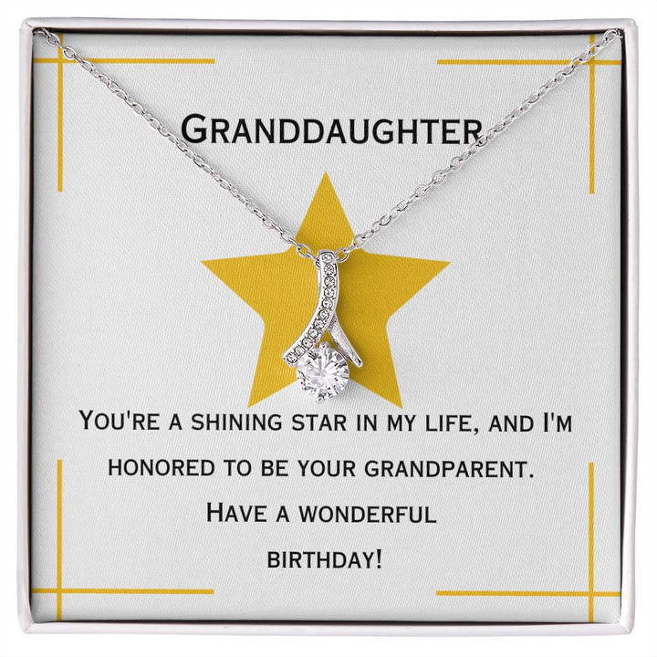 Granddaughter | You're a shining star in my life, and I'm honored to be your grandparent. Have a wonderful birthday! - Alluring Beauty Necklace