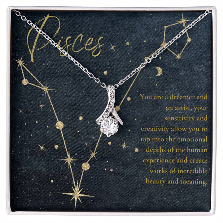 Pisces | You are a dreamer and an artist, your sensitivity and creativity allow you to tap into the emotional depths of the human experience and create works of incredible beauty and meaning. - Alluring Beauty Necklace