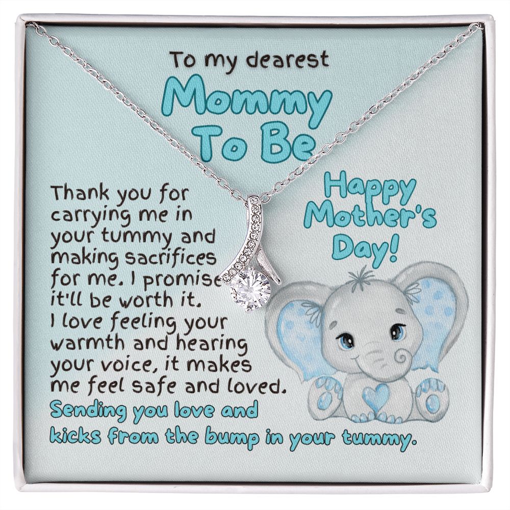 To My Dearest Mommy To Be | Thank you for carrying me in your tummy - Alluring Beauty Necklace