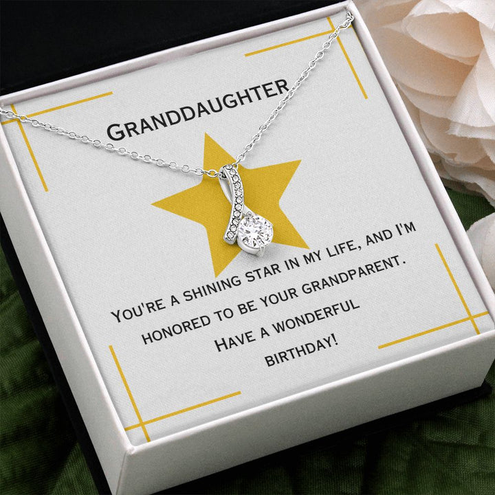 Granddaughter | You're a shining star in my life, and I'm honored to be your grandparent. Have a wonderful birthday! - Alluring Beauty Necklace