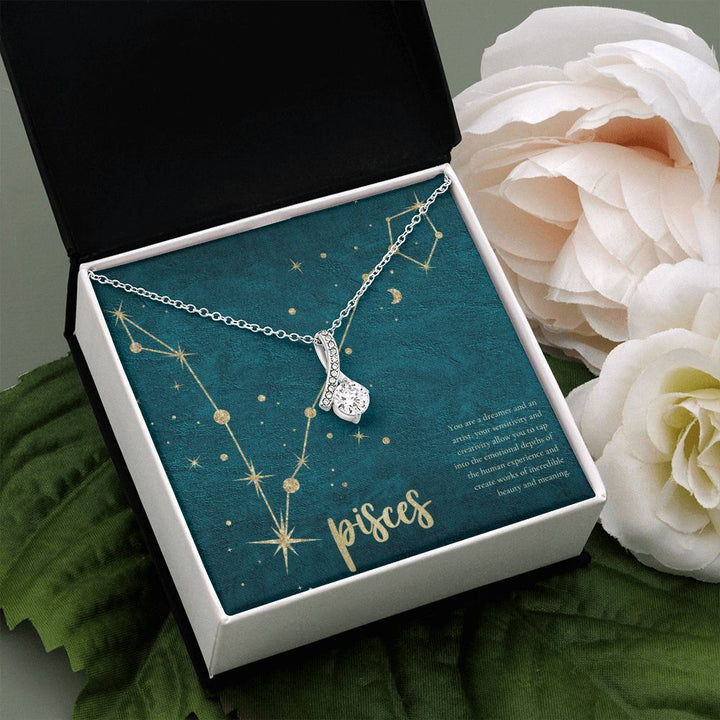 Pisces | You are a dreamer and an artist, your sensitivity and creativity allow you to tap into the emotional depths of the human experience and create works of incredible beauty and meaning. - Alluring Beauty Necklace