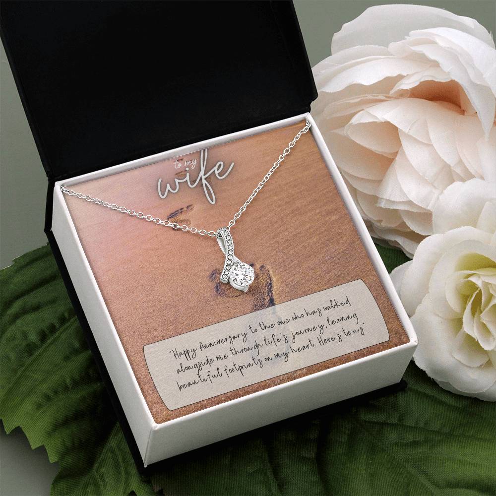 To My Wife | Happy Anniversary to the one who has walked alongside me through life's journey - Alluring Beauty Necklace