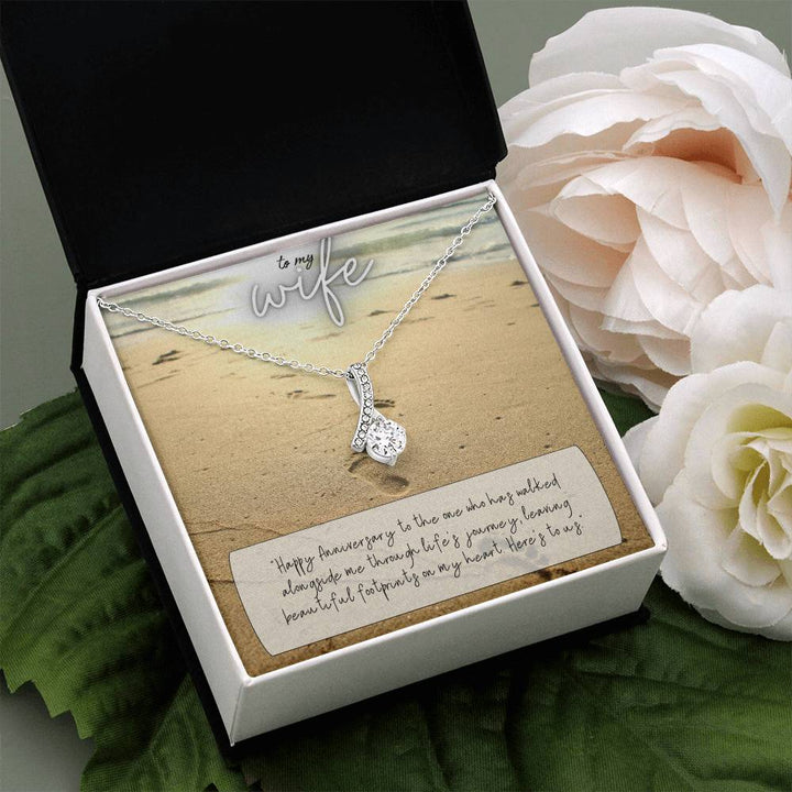 To My Wife | Happy Anniversary to the one who has walked alongside me through life's journey - Alluring Beauty Necklace