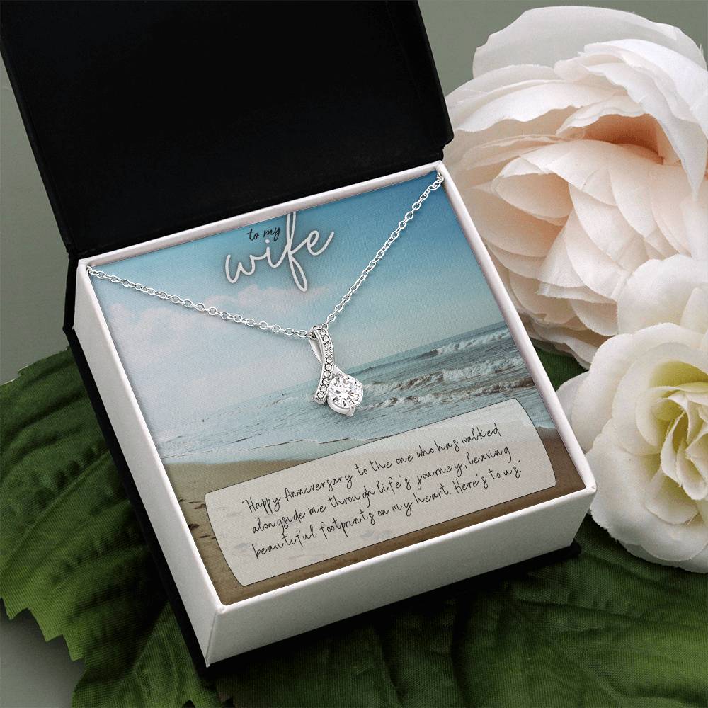 To My Wife | Happy Anniversary to the one who has walked alongside me through life's journey - Alluring Beauty Necklace