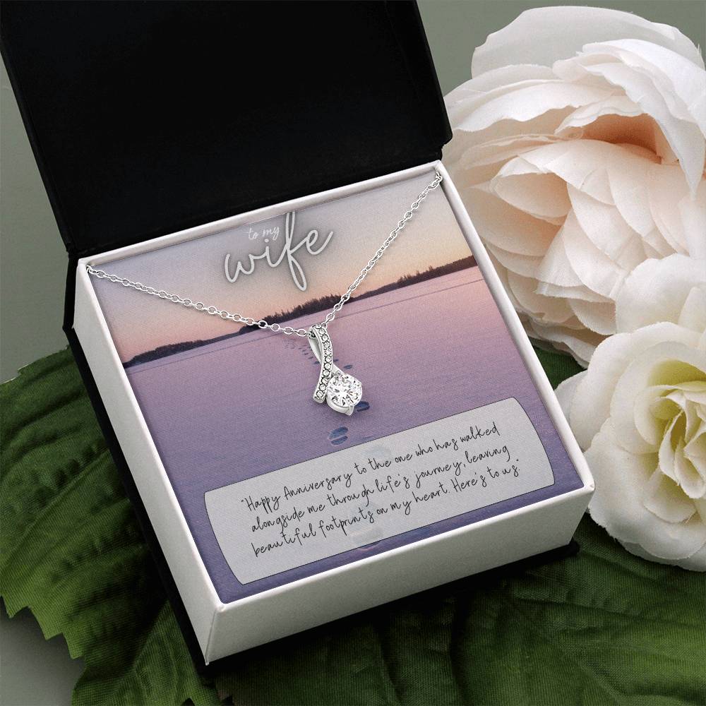 To My Wife | Happy Anniversary to the one who has walked alongside me through life's journey - Alluring Beauty Necklace